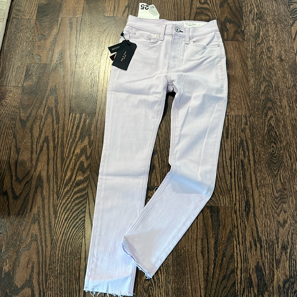 Rag & Bone Lavender women’s Stretch Five Pocket Skinny Jeans Size 25 NWT